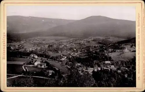 Kabinett Foto Marienthal Szklarska Poręba Schreiberhau Riesengebirge Schlesien, Panorama, Reifträger