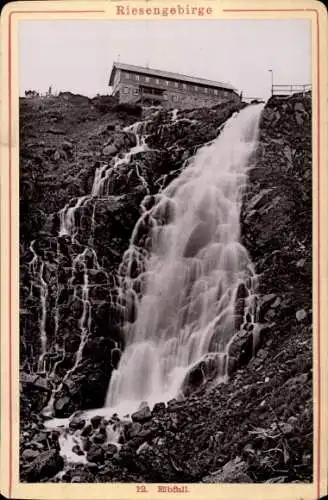 Kabinett Foto Špindlerův Mlýn Spindlermühle Riesengebirge Region Königgrätz, Elbfall, Elbfallbaude