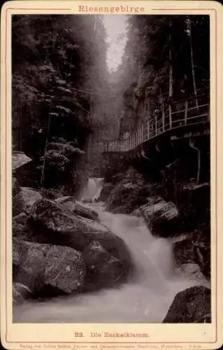 Kabinett Foto Szklarska Poręba Schreiberhau Riesengebirge Schlesien, Zackelklamm