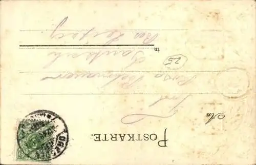 Präge Wappen Litho Dresden, Albertbrücke