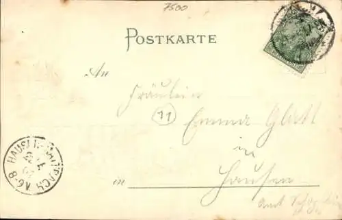 Präge Passepartout Wappen Ak Durlach Karlsruhe in Baden, Gesamtansicht