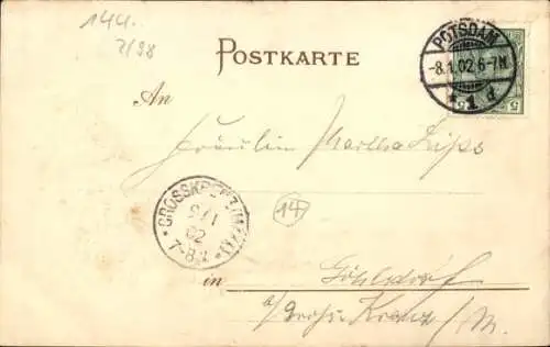 Präge Passepartout Wappen Ak Potsdam, Gesamtansicht