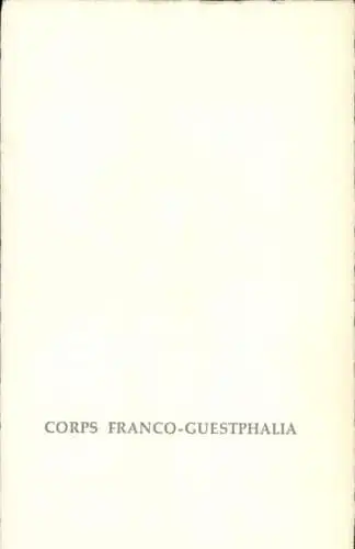 Studentika Ak Corps Franco-Guestphalia