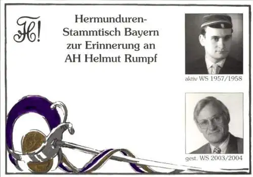 Studentika Ak Hermunduren-Stammtisch Bayern, AH Helmut Rumpf