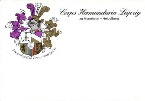 Studentika Ak Mannheim, Corps Hermenduria Leipzig, Wappen einer Studentenverbindung