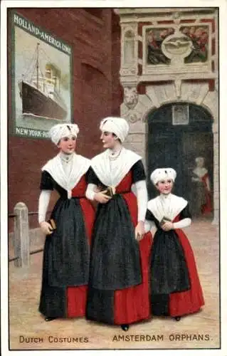 Künstler Ak Dutch Costumes, Amsterdam Orphans, HAPAG