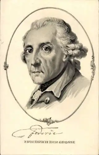 Künstler Ak König Friedrich II. Friedrich der Große, Alter Fritz, Portrait