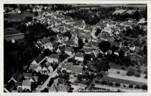 Ak Siegelsbach in Baden, Fliegeraufnahme
