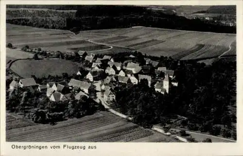 Ak Obergröningen Baden Württemberg, Fliegeraufnahme