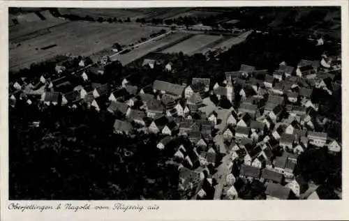 Ak Oberjettingen Jettingen Baden Württemberg, Fliegeraufnahme
