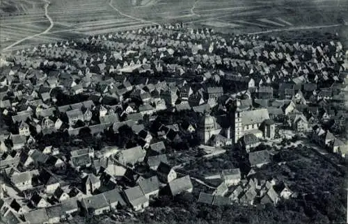 Ak Bürstadt in Hessen, Fliegeraufnahme