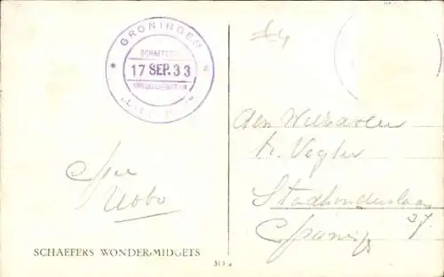 Ak Schaefers Wonder-Midgets, Liliputaner-Truppe