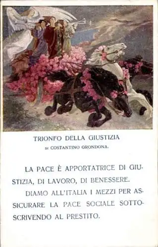Künstler Ak Grondona, Costantino, Trionfo della Divina Giustizia