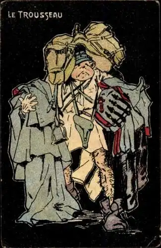 Künstler Ak Le Trousseau, Soldat