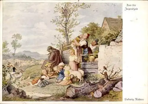Künstler Ak Richter, Ludwig, Aus der Jugendzeit
