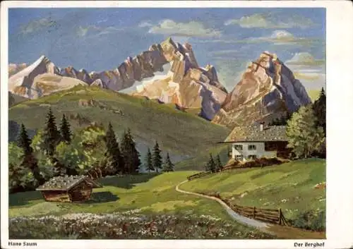 Künstler Ak Saum, H., Berghof