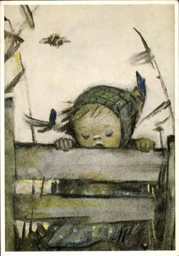 Künstler Ak Hummel, Berta, Mädchen
