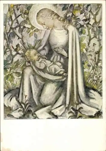 Künstler Ak Hummel, M. J., Madonna mit Kind