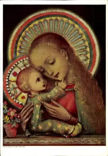 Künstler Ak Hummel, M. J., Madonna mit Kind
