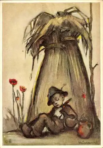 Künstler Ak Hummel, Berta, August, Nr. 14249