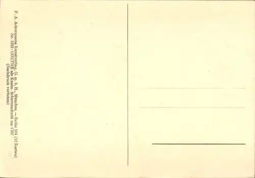 Scherenschnitt Ak Goethe, Porträt