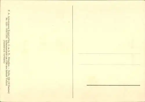 Scherenschnitt Ak Goethe, Büste, Schloss Tiefurt