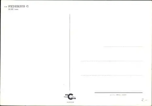 Ak Passagierschiff Federico C, Reederei Costa Crociere