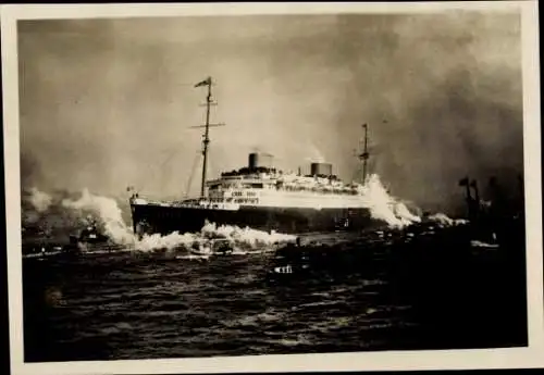 Ak Dampfer Europa, Norddeutscher Lloyd Bremen, Vierschraubenturbinenschnelldampfer