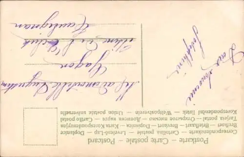 Ak Mädchen in gelbem Kleid, Hut