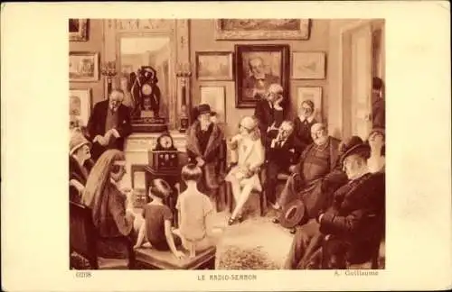 Künstler Ak Guillaume, A., Le Radio-Sermon
