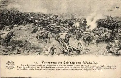 Ak Waterloo Wallonisch Brabant, Panorama der Schlacht von Waterloo