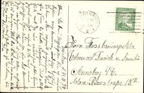 Ak Zwickau in Sachsen, Kreuzung aus der Vogelschau