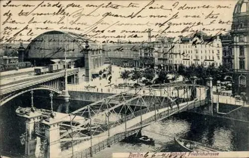 Ak Berlin Mitte, Friedrichstraße, Bahnhof