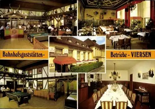 Ak Viersen in Nordrhein Westfalen, Bahnhofsgaststätten, Betriebe  verschiedene Innenansichten