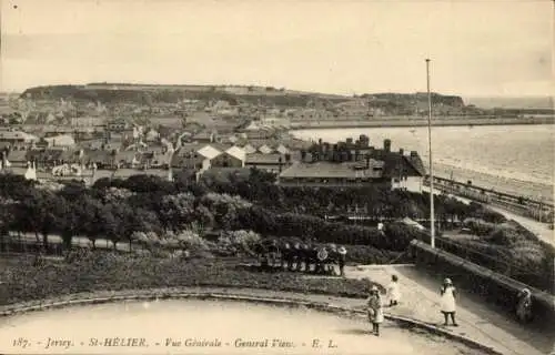 Ak Saint Helier Kanalinsel Jersey, Gesamtansicht