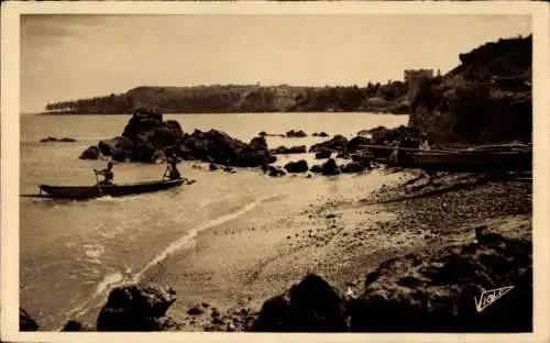 Ak Dakar Senegal, Küste, Boote, Fischer, Felsen, ruhiges Wasser