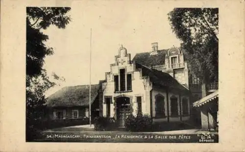 Ak Fianarantsoa Madagaskar, Historisches Gebäude, La Résidence, Sala des Fêtes
