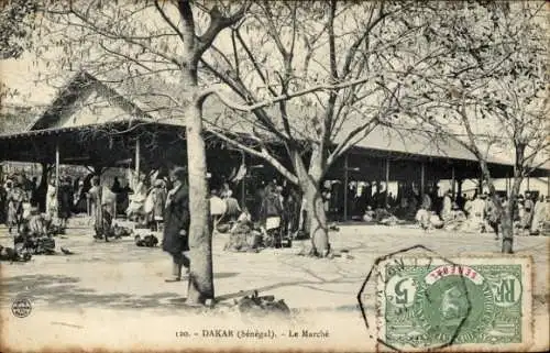 Ak Dakar Senegal, le Marché, Ansicht vom Markt