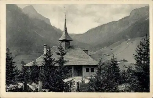 Ak Diemtigen Kanton Bern Schweiz, Kapelle beim Kurhaus Grimmialp