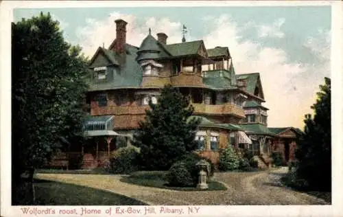 Ak Albany New York USA, Wolfordt's roost, Heim des Ex-Gouverneurs Hill