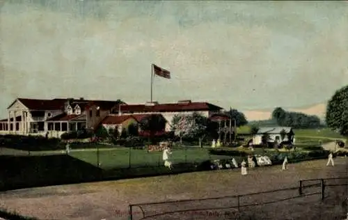 Ak Schenectady New York USA, Golfclub, Tennisplatz