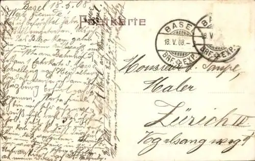 Ak Basel Bâle Stadt Schweiz, Stadtansicht, Gebäude, Grußkarte