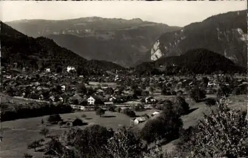 Ak Wilderswyl Wilderswil Kanton Bern Schweiz, Berglandschaft, Dorfansicht, Wälder, Berge, Flug...