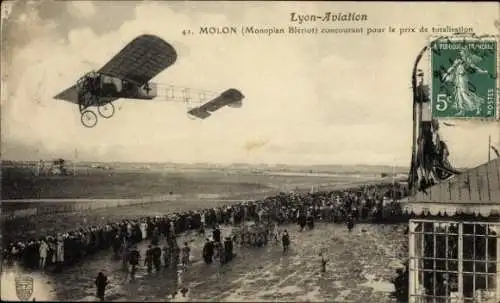 CPA Lyon-Aviation, Molon concourant pour le prix de totalisation, Monoplan Blériot