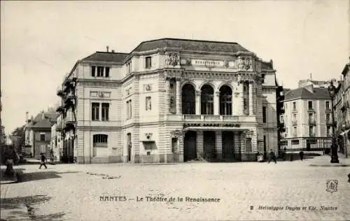 Ak Nantes Loire Atlantique, Theatergebäude,  Renaissance-Stil, Heliotypie Dugas