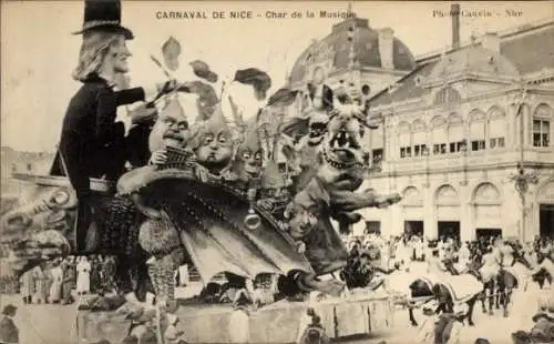 Ak Nice Nizza Alpes Maritimes, Karneval von  Musikkarren, Festumzug