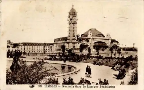 Ak Limoges Haute Vienne, Nouvelle Gare de Limoges-Bénédictins, Stadtblick,  Architektur