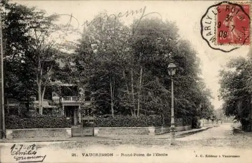 Ak Vaucresson Hauts de Seine, Rond-Point de l'Etoile,  Architektur, Stempel