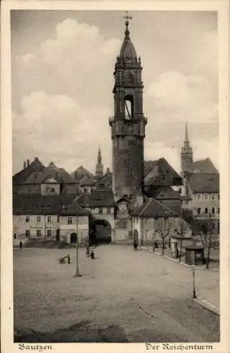 Ak Bautzen der Lausitz, Blick auf den Reichenturm