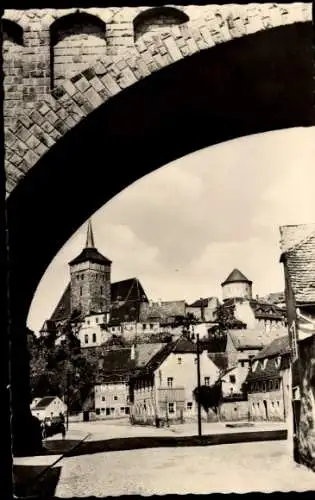 Ak Bautzen in der Oberlausitz, Blick auf die Michaeliskirche, Wasserkunst,  Gebäude, Landschaft